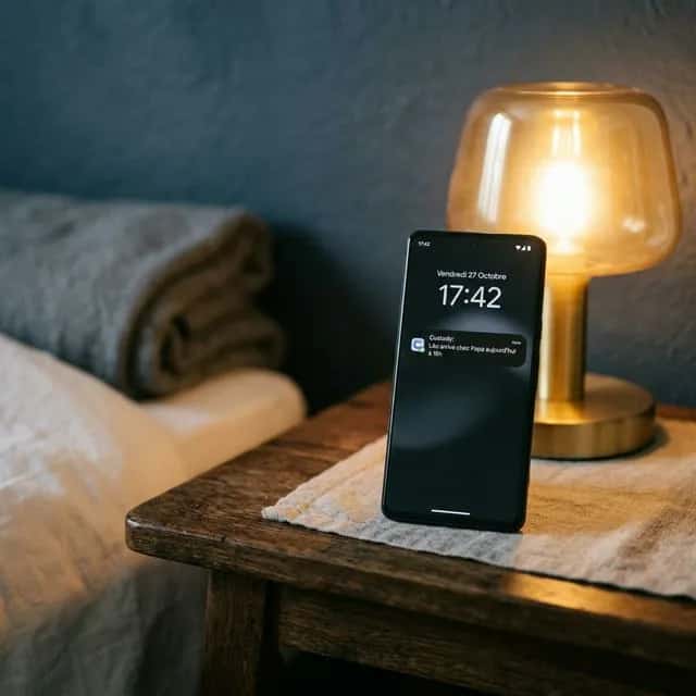 Notifications intelligentes pour le changement de garde sur smartphone