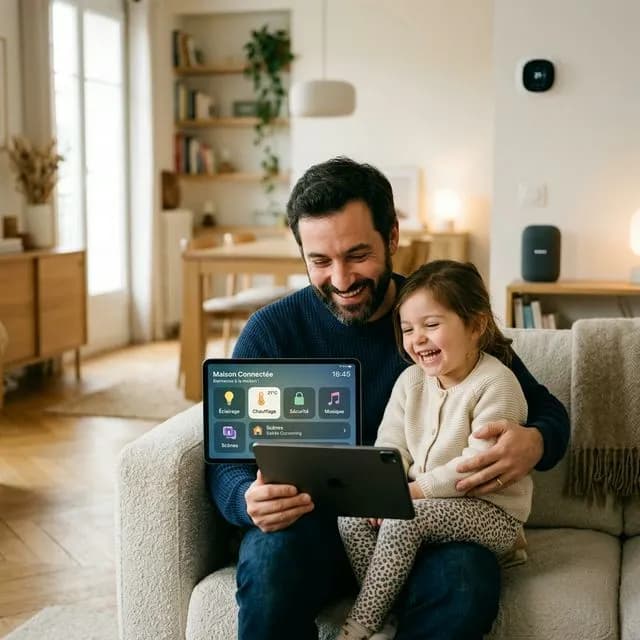 Famille utilisant le simulateur de garde alternée Custody Schedule