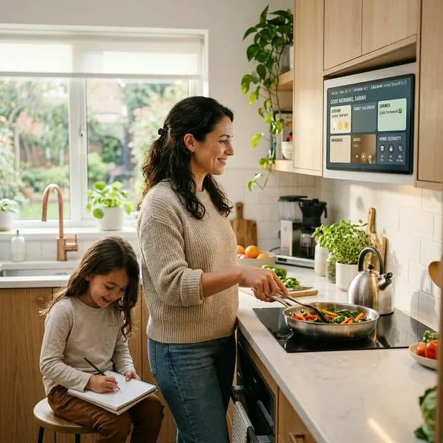 Parent solo organisé grâce à l'automatisation de la garde