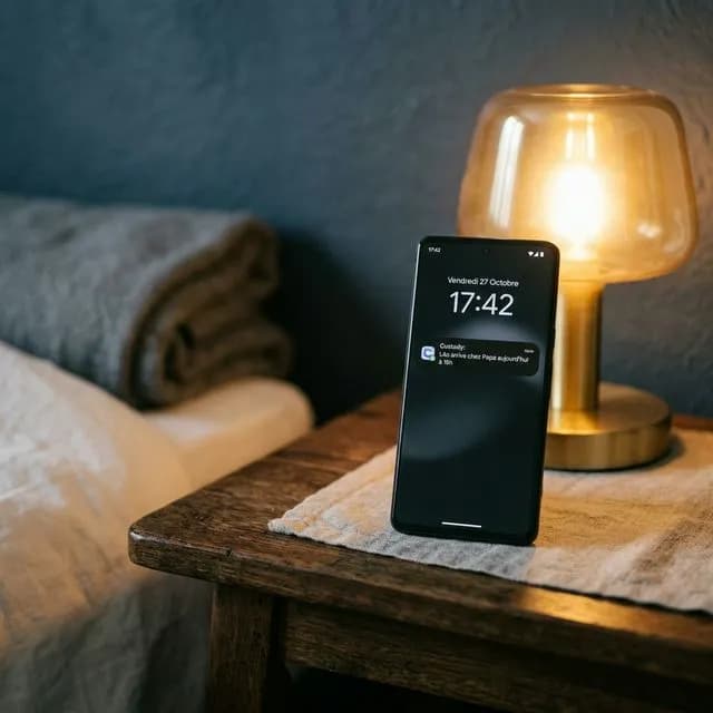 Notifications intelligentes pour le changement de garde sur smartphone